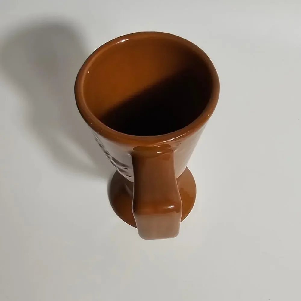 Nesbitt's Hot Chocolate mug in a glossy, rich chocolate-brown glaze 40s Vintage